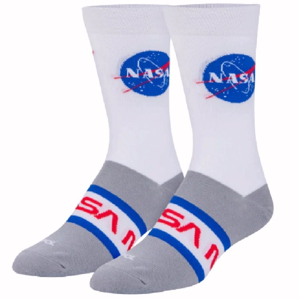 NASA Badge Logo Athletic Crew Socks - NEW Fast Ship